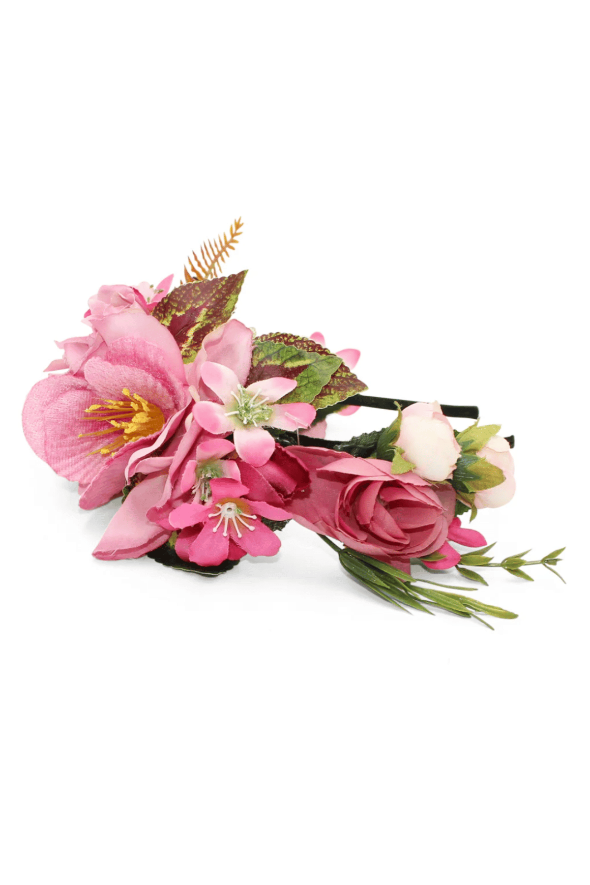 Dori Flower Crown in Hot Pink