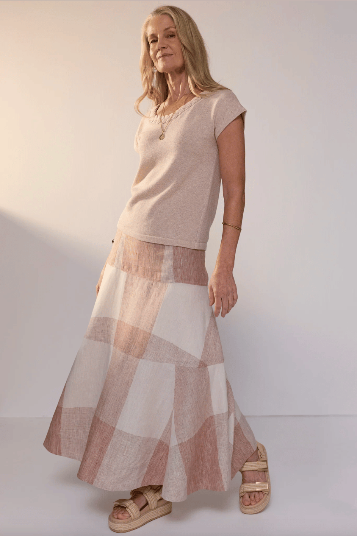 Braid Knit Top Blush