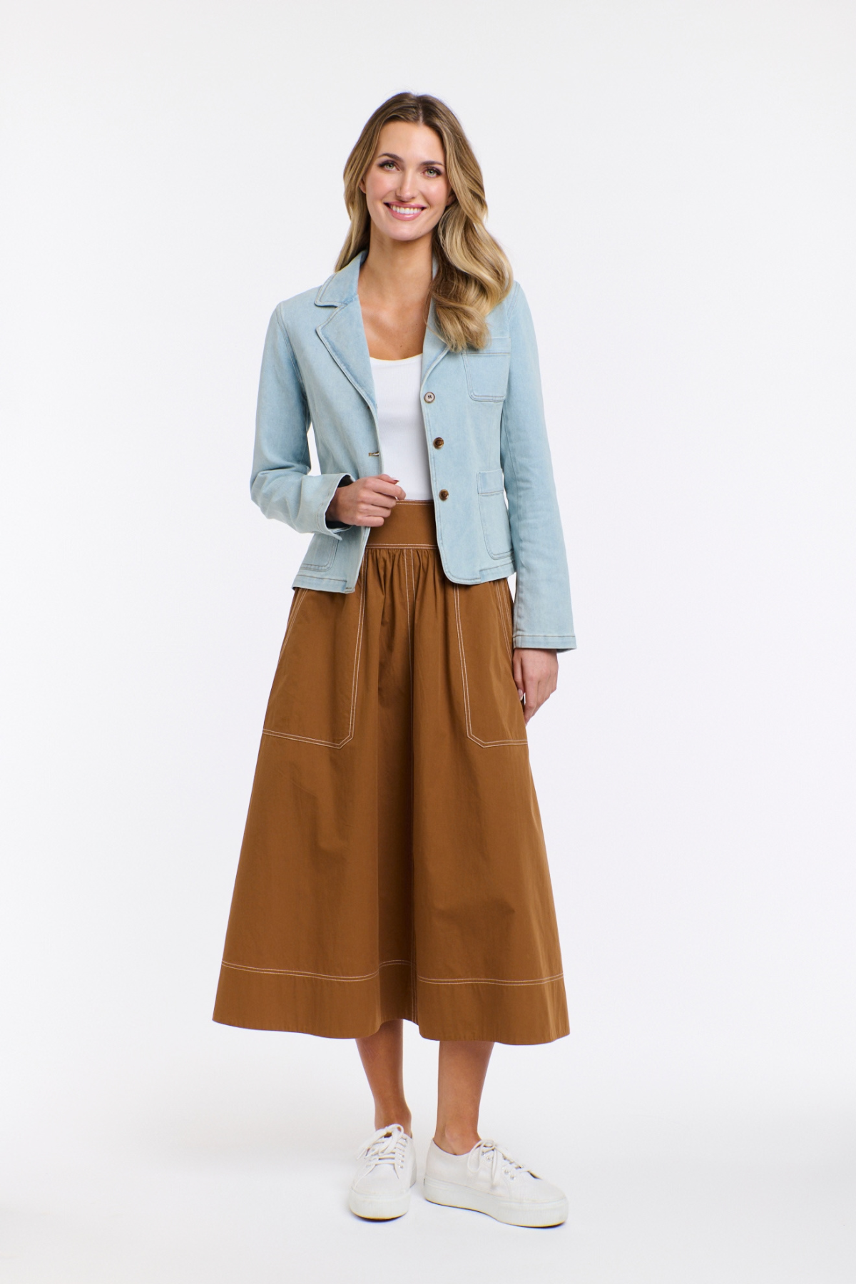 Quinn Light Wash Denim Blazer