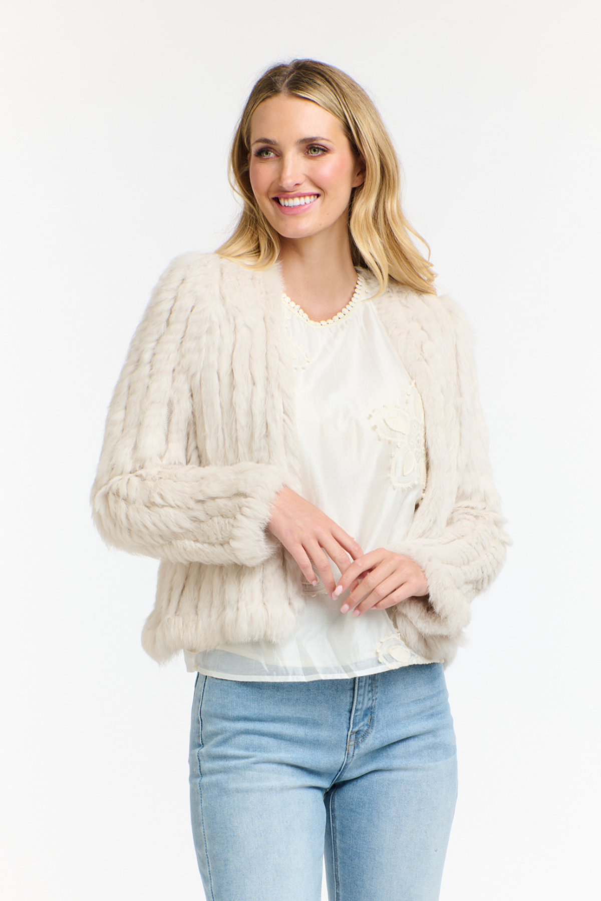 Short Rabbit Jacket Chalk