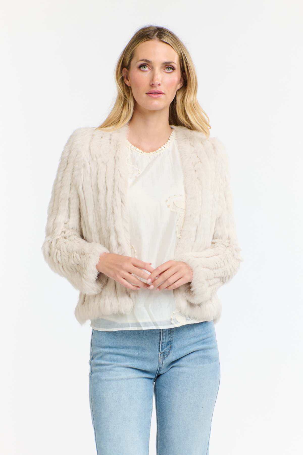 Short Rabbit Jacket Chalk
