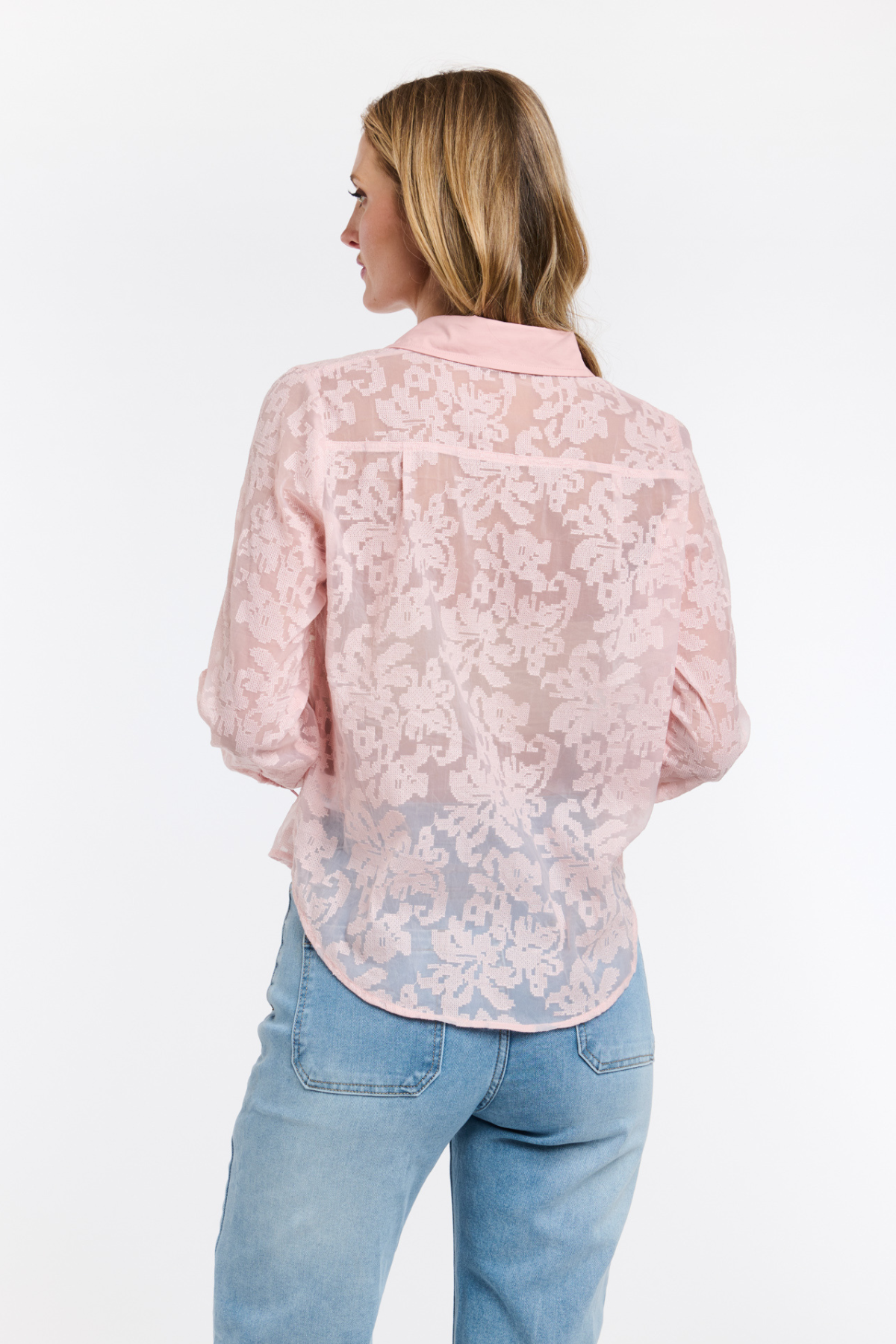 Silvia Stitch Blouse Tea Rose