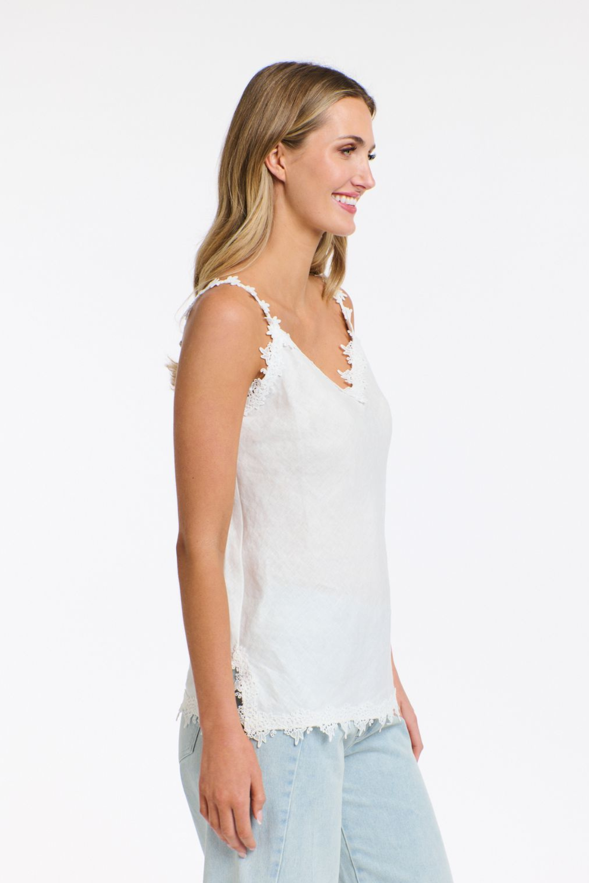 Annelise Lace Cami White