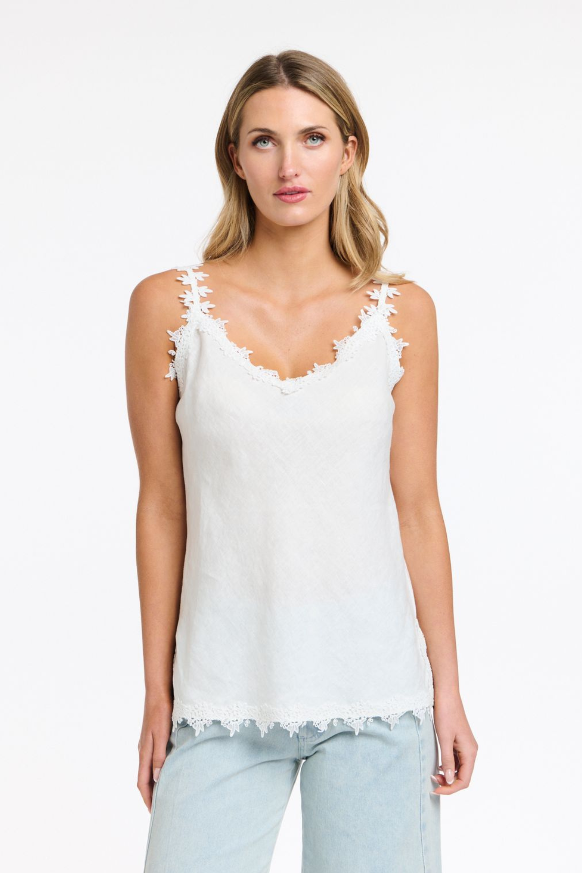 Annelise Lace Cami White