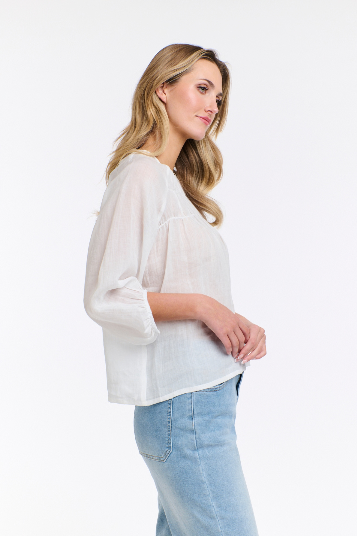 Eden Smock Blouse White