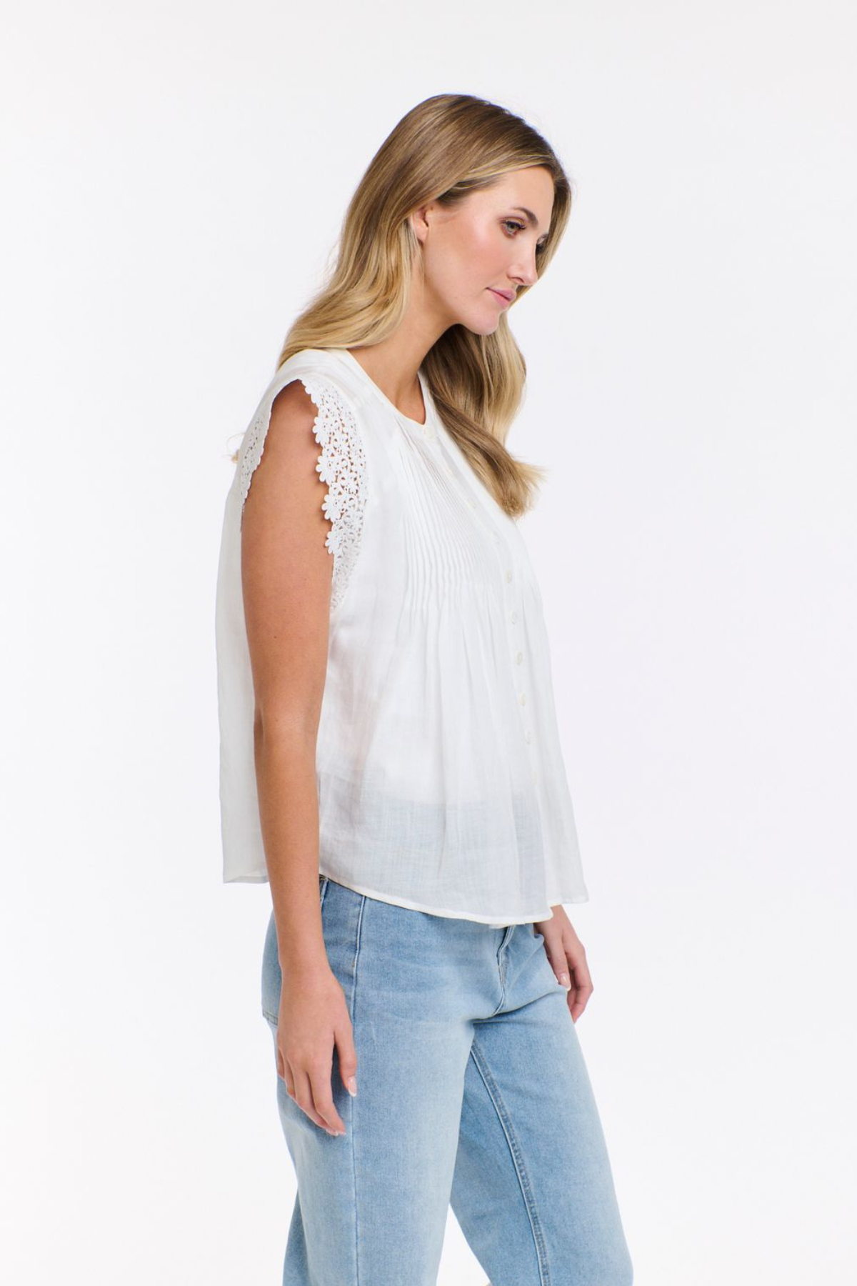 Jude Lace Blouse White