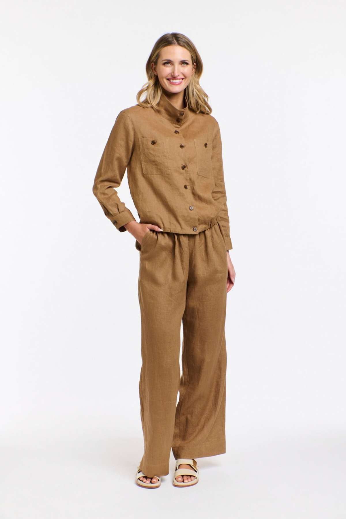 Perry Linen Drawcord Pant