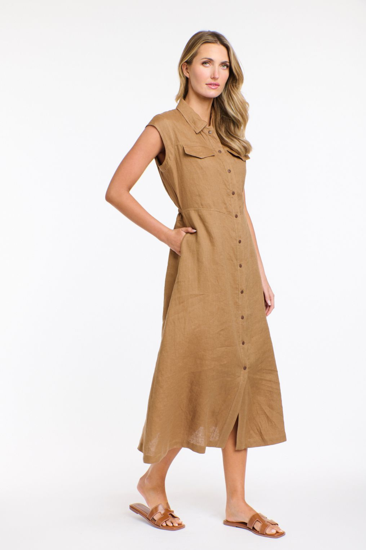 Sloane Sleeveless Dress Toffee