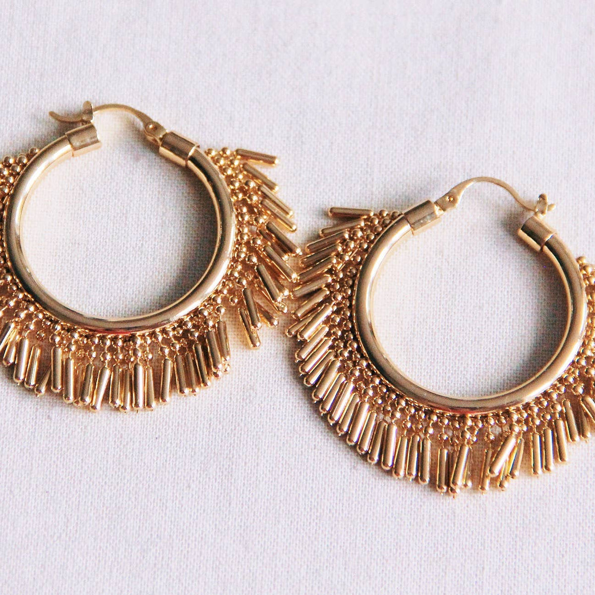 Ball Chain Hoop Earrings
