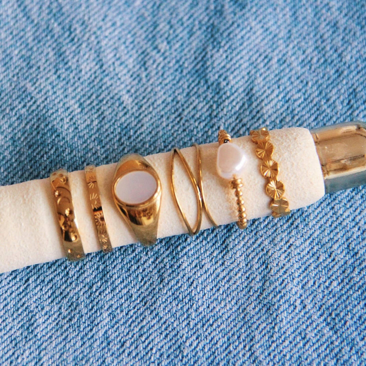 Pearl & Gold Ball Ring