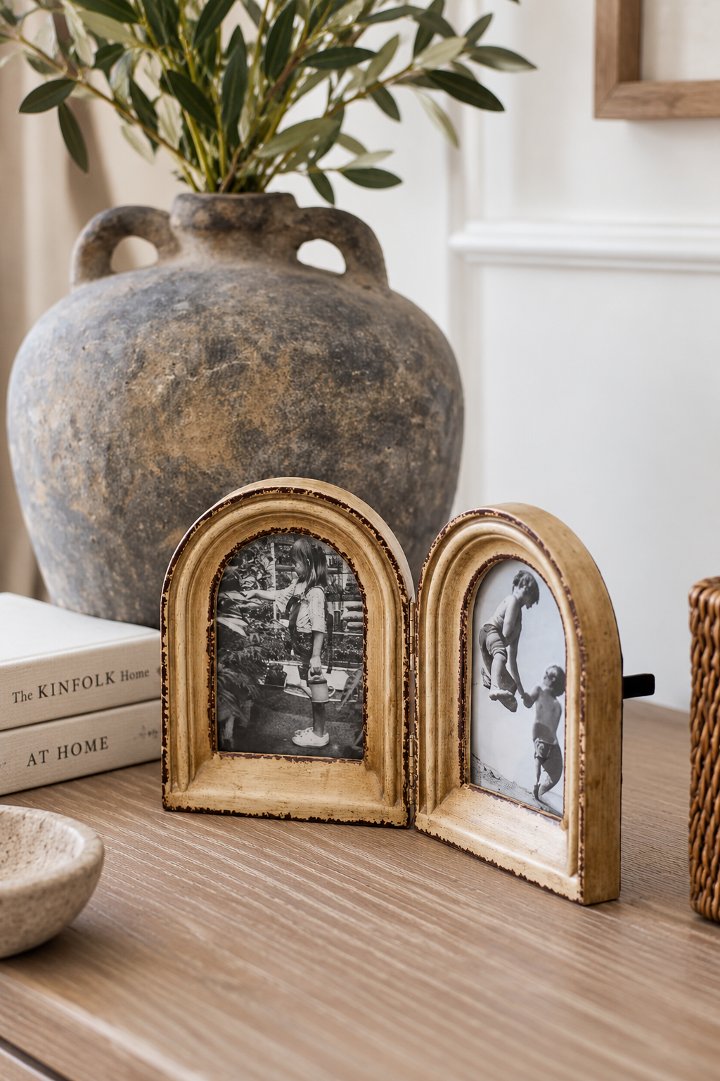 Beech Double Arch Photo Frame 2.5x3.5