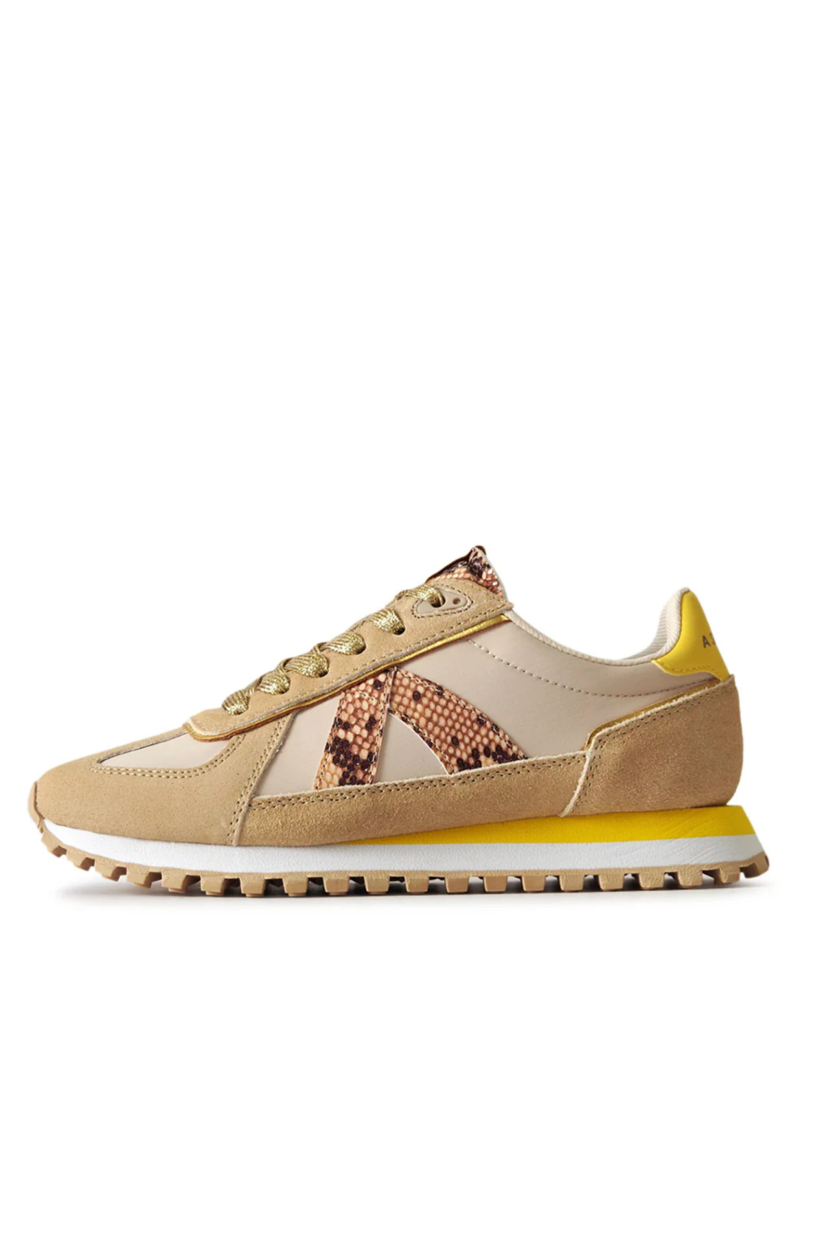 Gate Sneaker Tan Snake Yellow