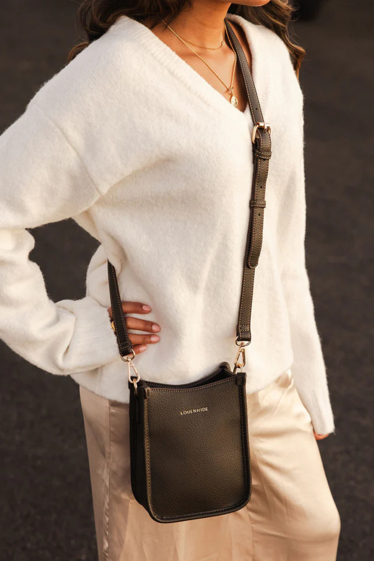Parker Phone Crossbody Bag Chocolate