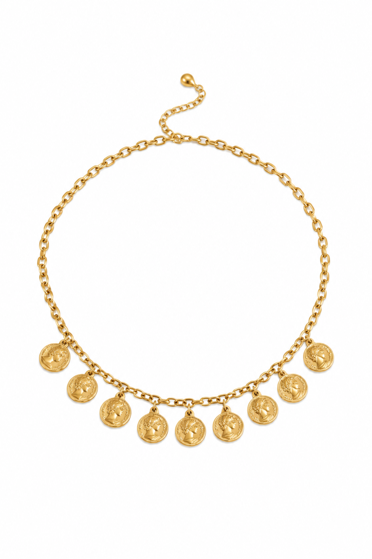 Bold Chain Necklace with Coins