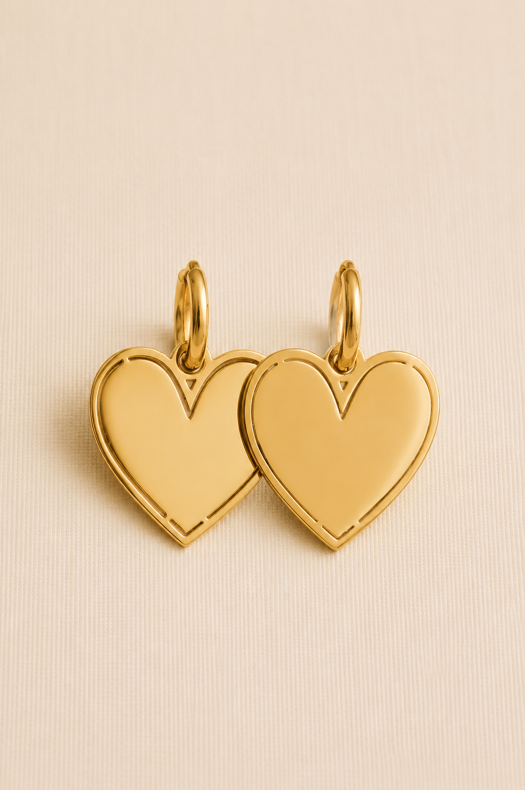 Stainless Steel Earrings with Closed Heart