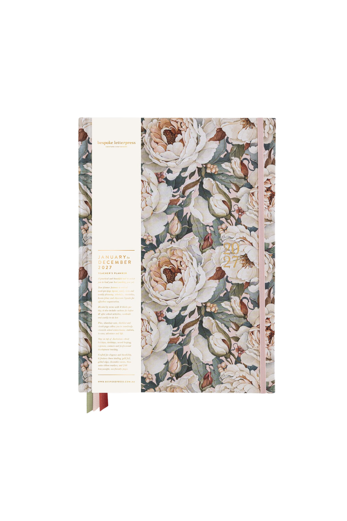 2027 Teachers A4 Planner Heritage Roses
