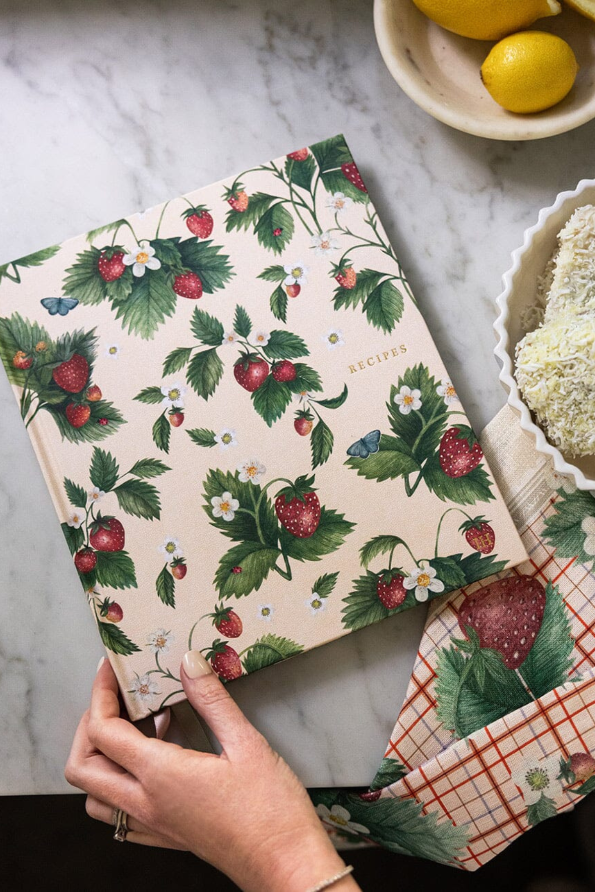 Heirloom Recipe Book Journal Strawberries