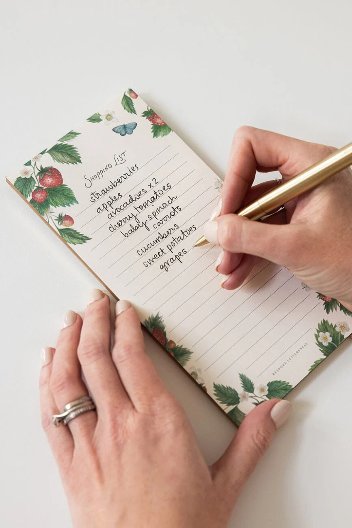 Strawberries Shopping List Notepad