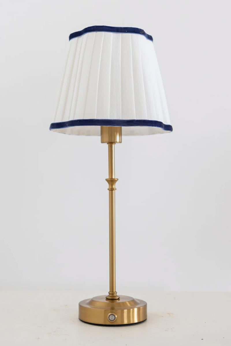Blue Scallop Shade USB Table Lamp