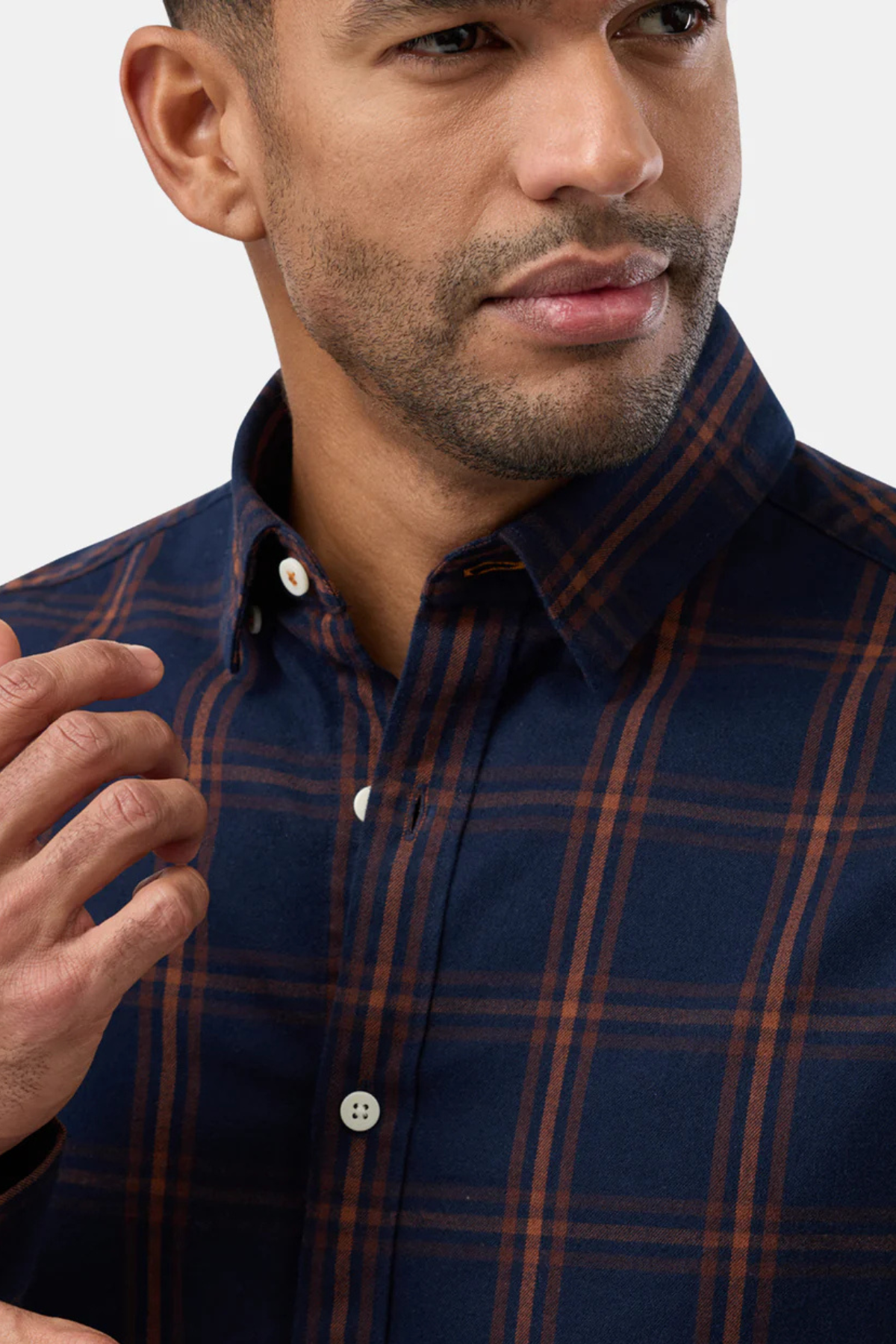 Casual Shirt Navy Plaid