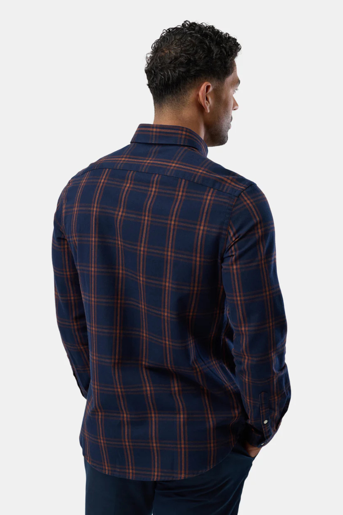 Casual Shirt Navy Plaid