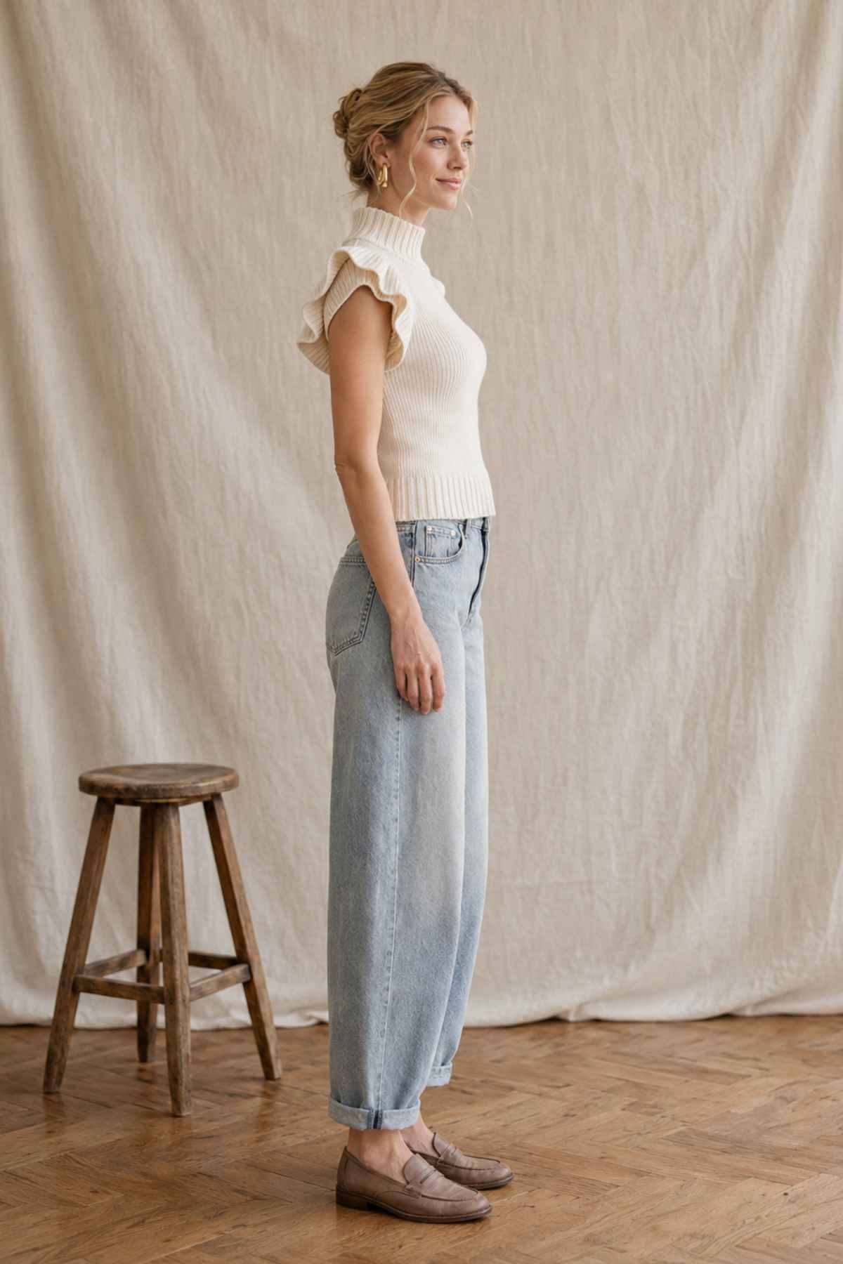 Butterfly Sleeve Knit Vest