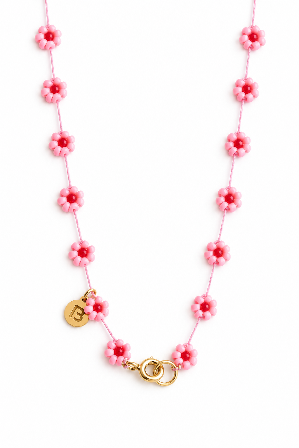 Daisy Flower Necklace Pink