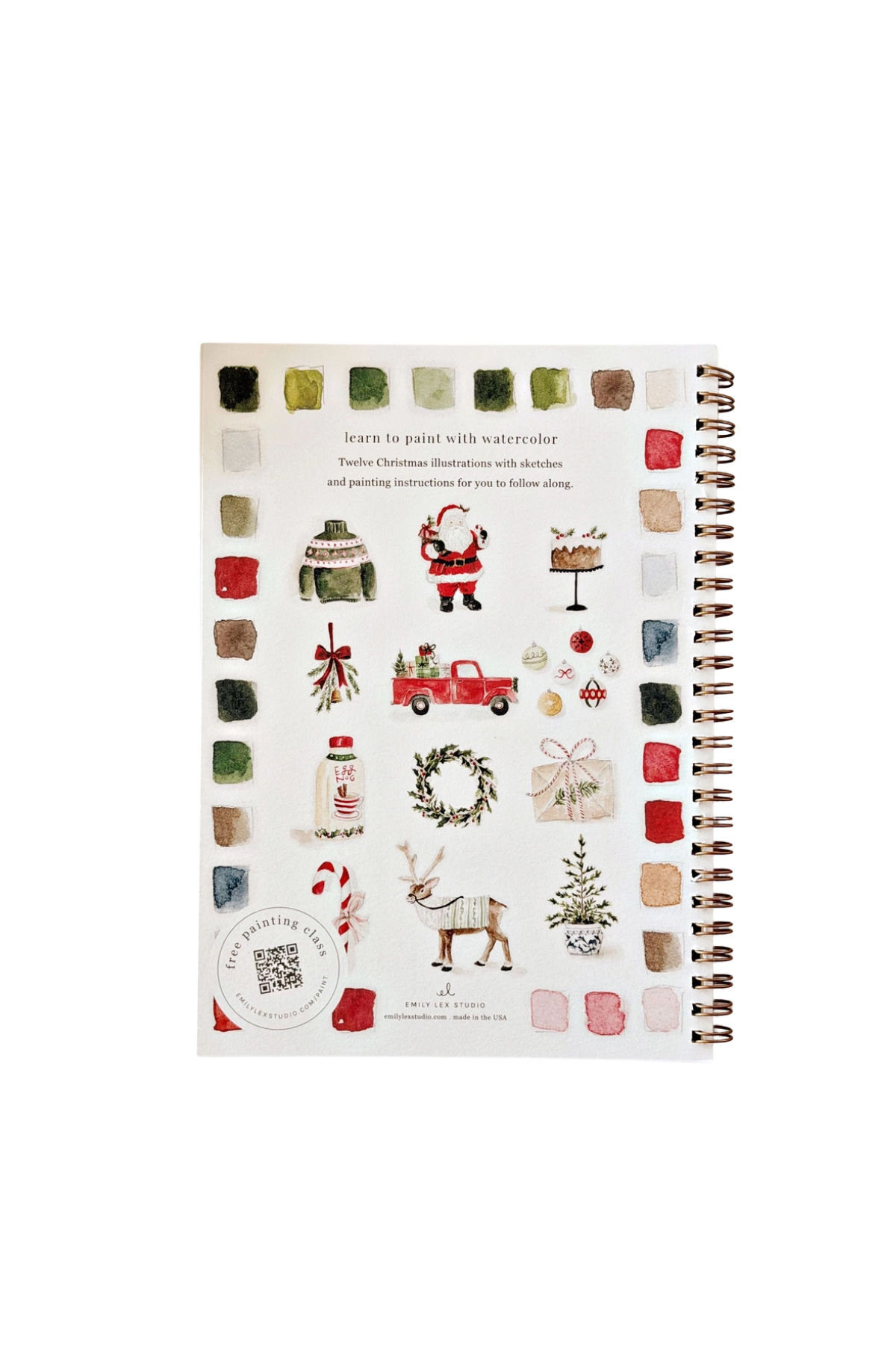 Classic Christmas Watercolour Workbook