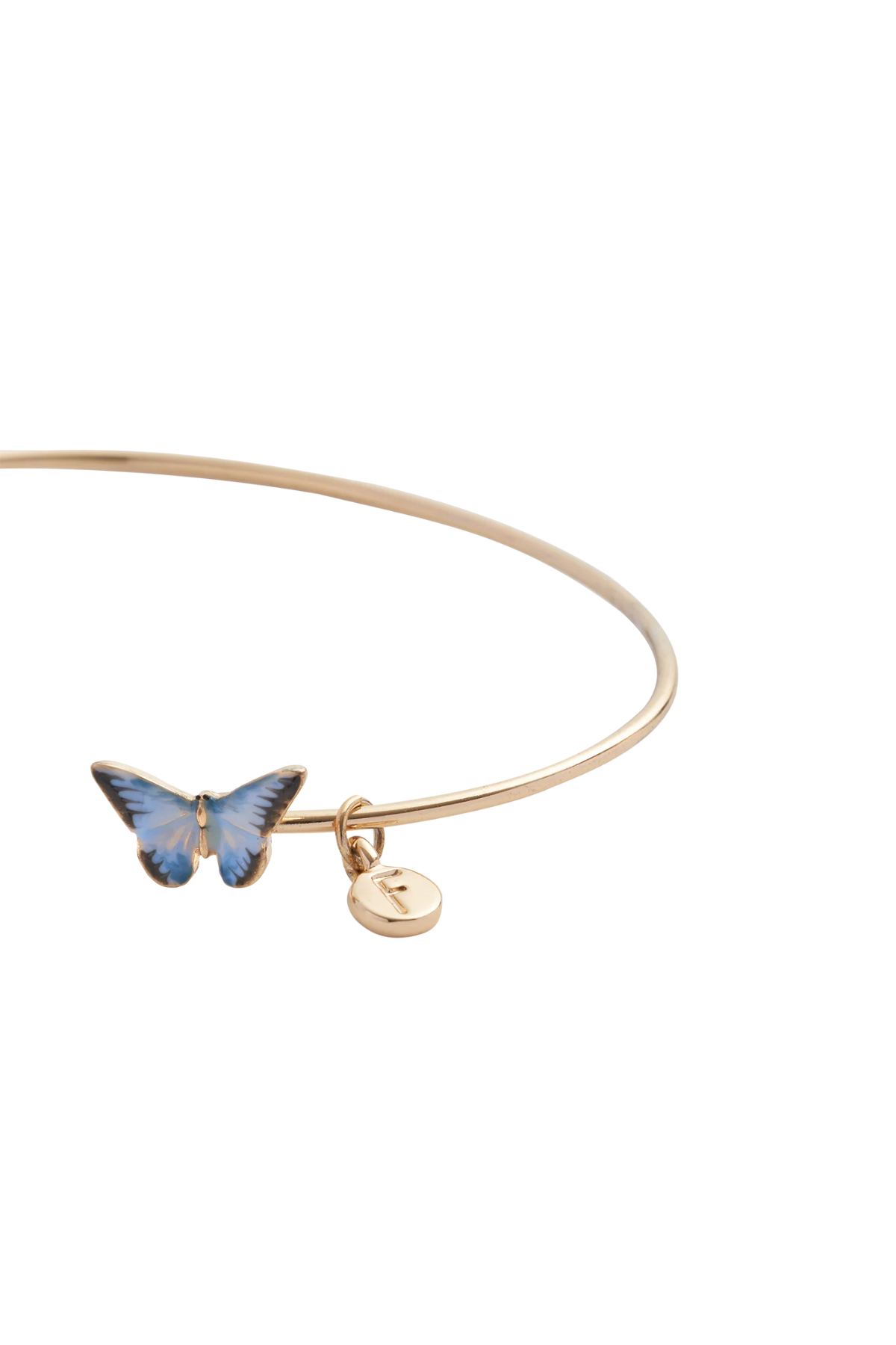 Enamel Blue Butterfly Bangle