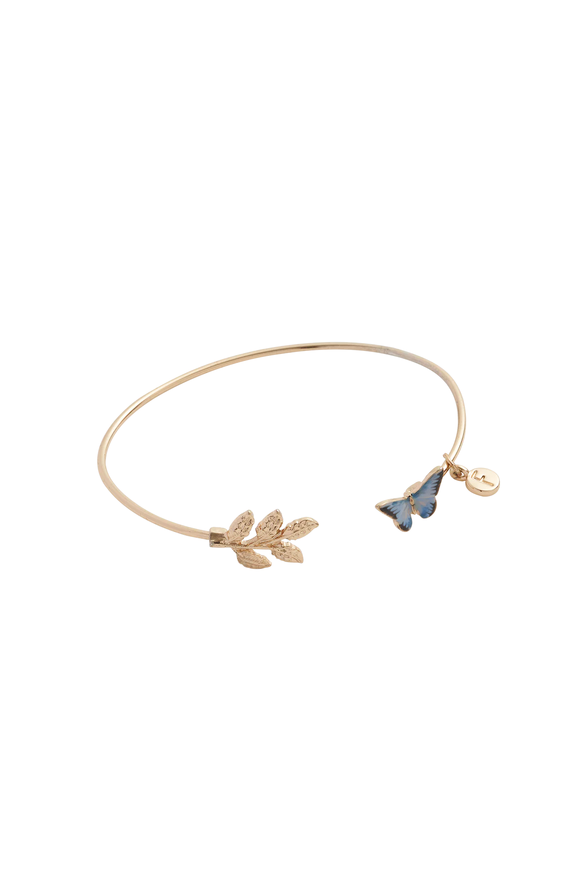 Enamel Blue Butterfly Bangle