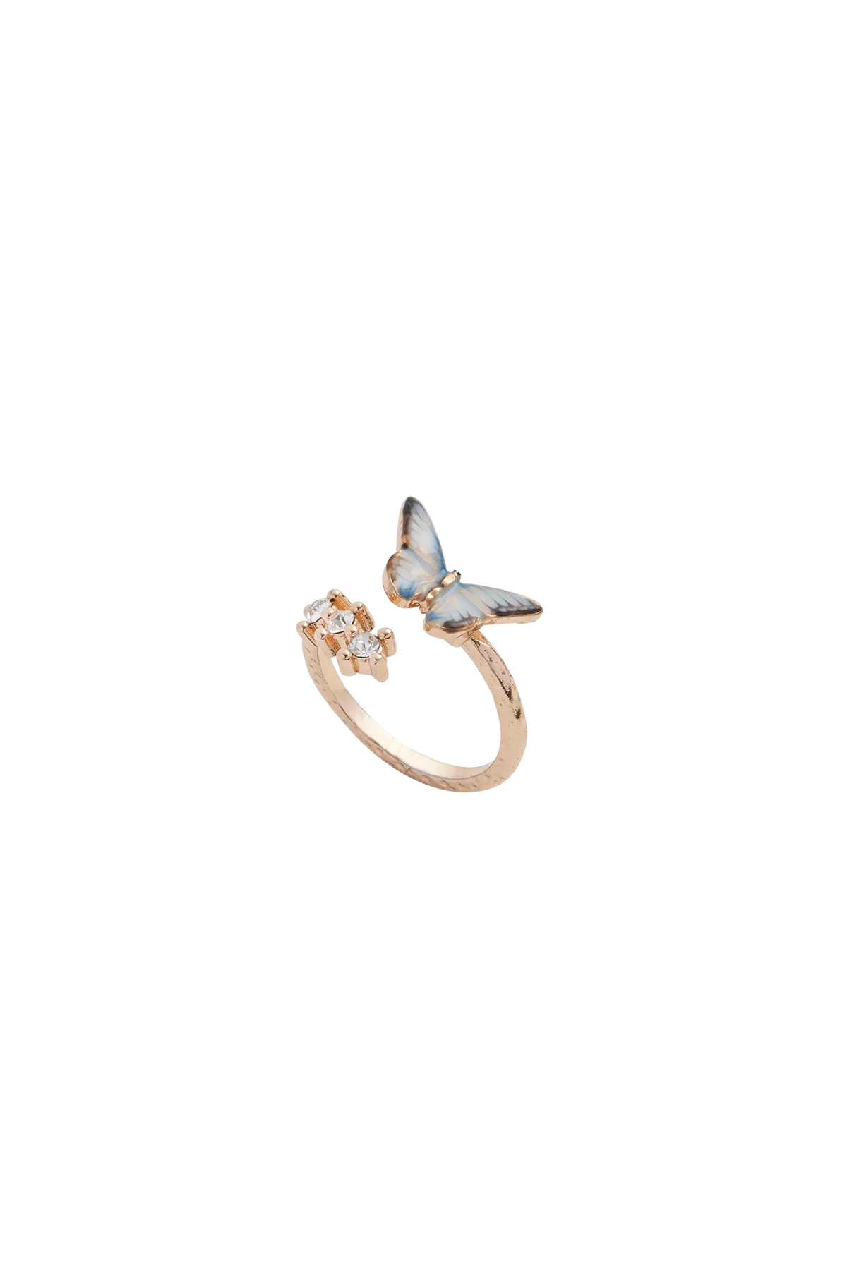Enamel Blue Butterfly Ring