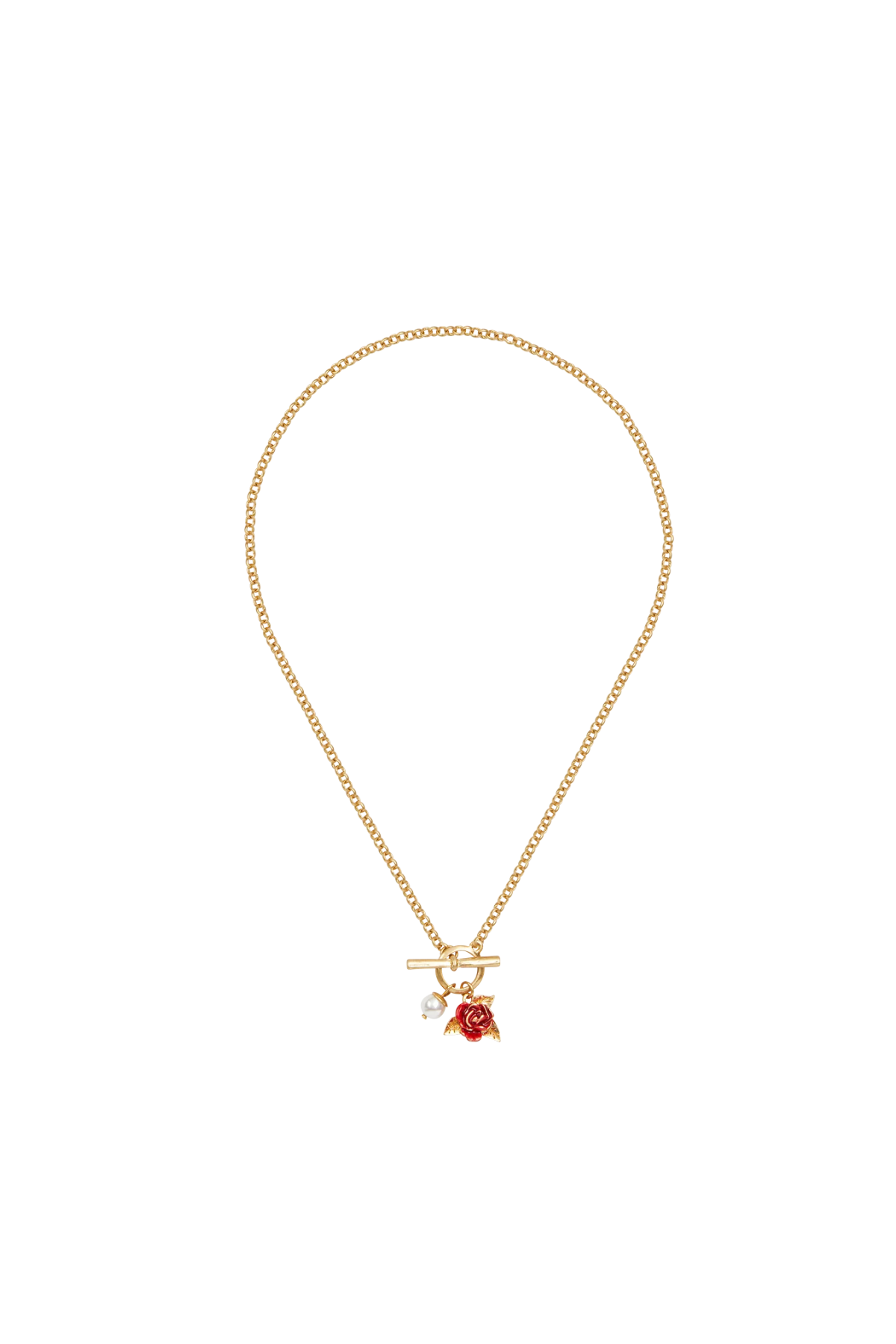 English Rose Pearl Gold Necklace