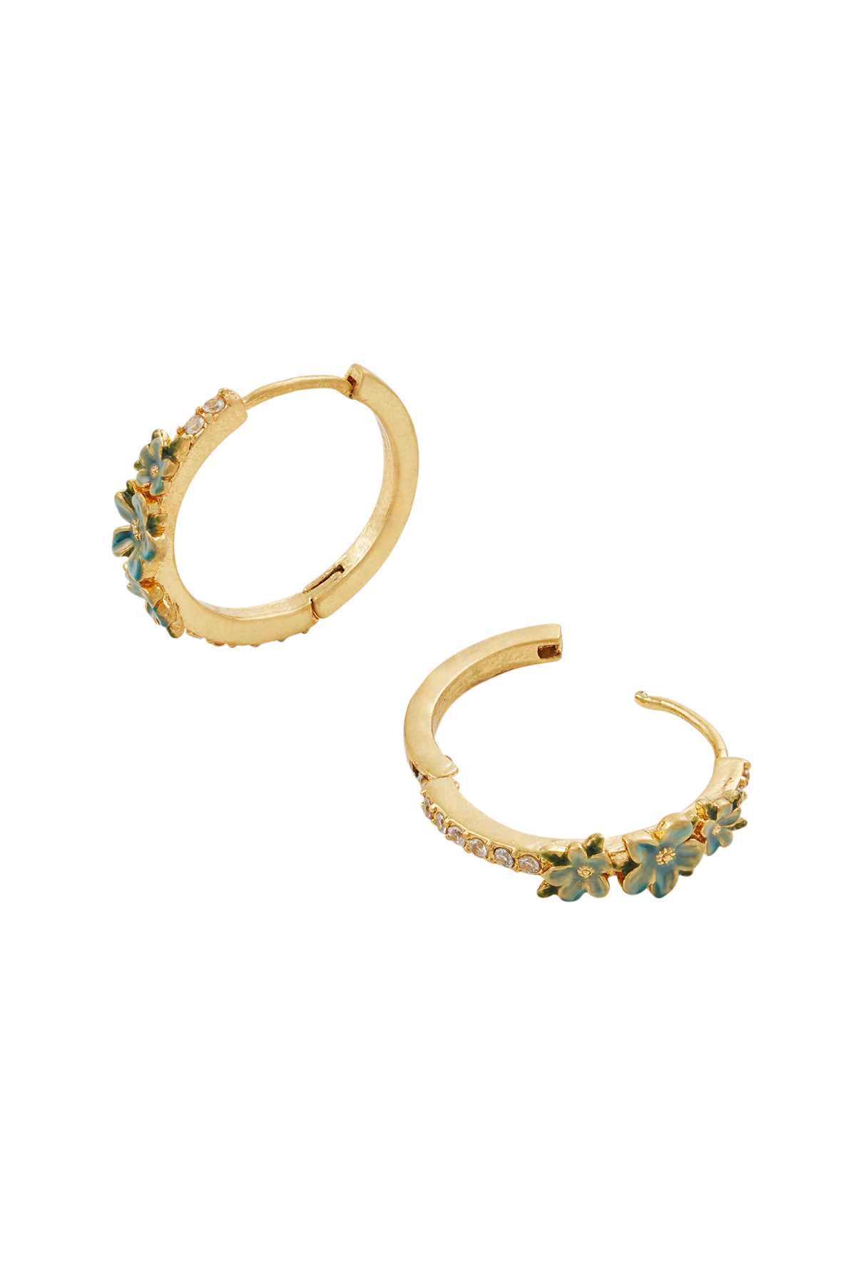Floral Wreath Hoop Earrings