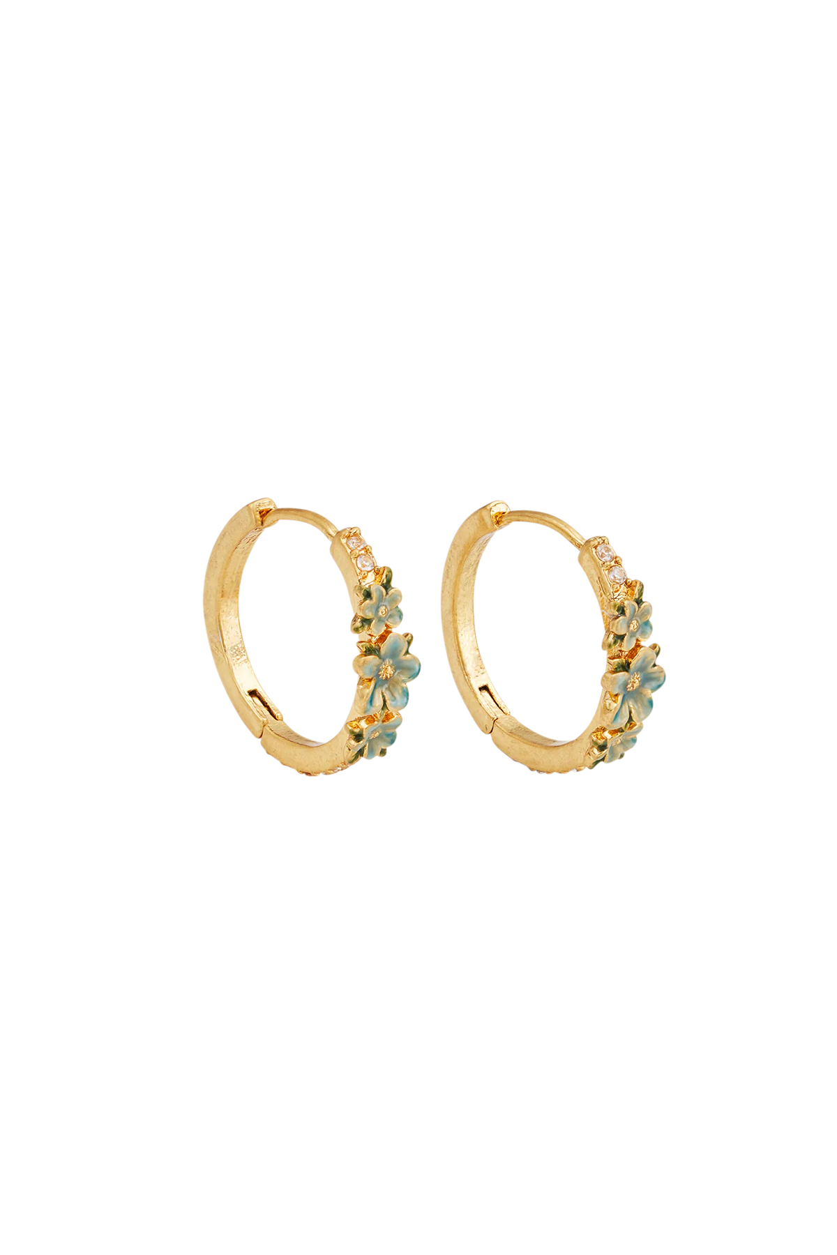 Floral Wreath Hoop Earrings