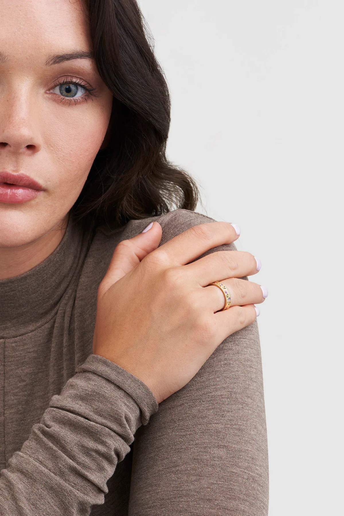 Folksy Floral Gold Ring