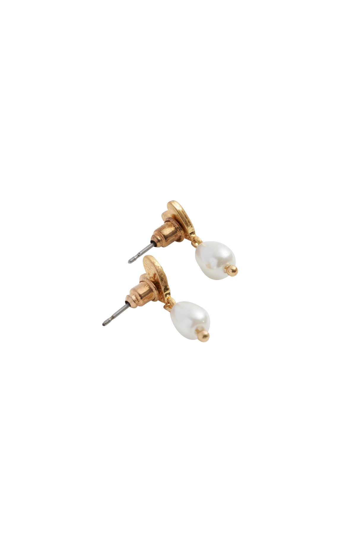 Forget Me Not Heart & Pearl Earring