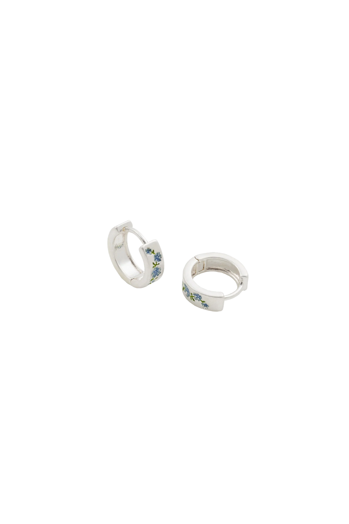 Forget Me Not Mini Hoops Silver