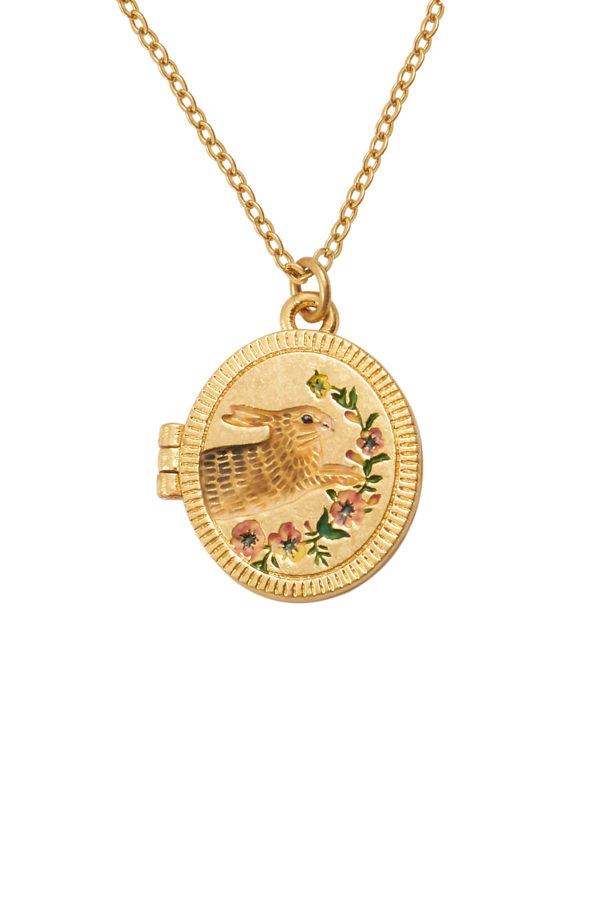Running Bunny Locket Necklace