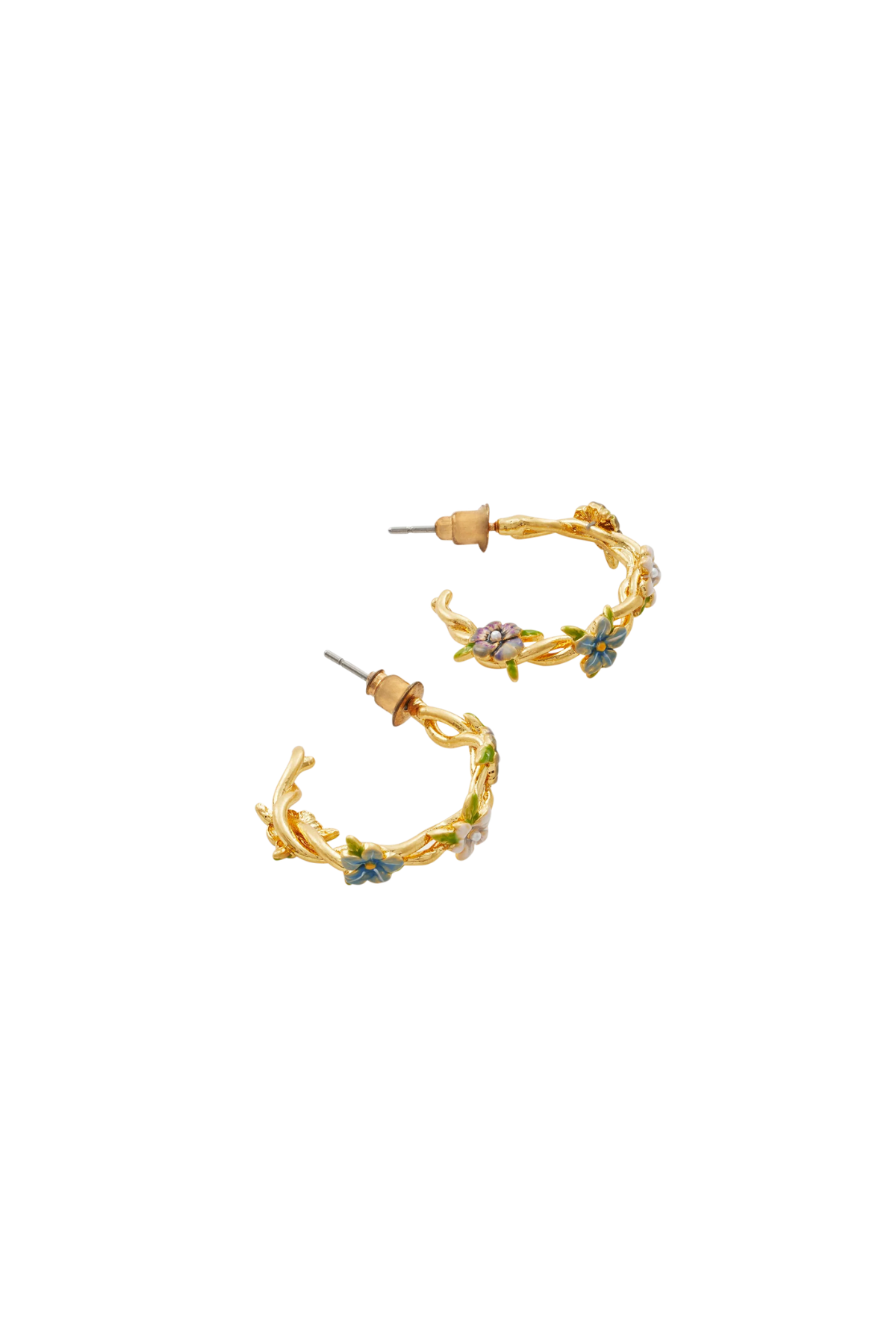 Wildflower Garden Hoop Earrings