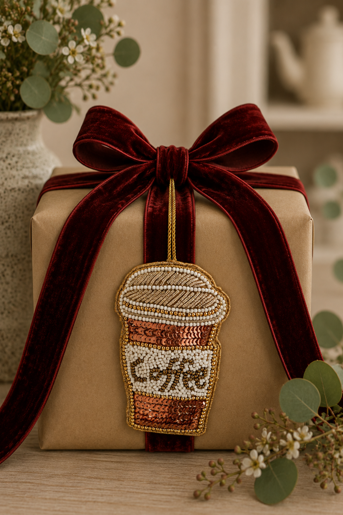 Coffee Beaded Decoration