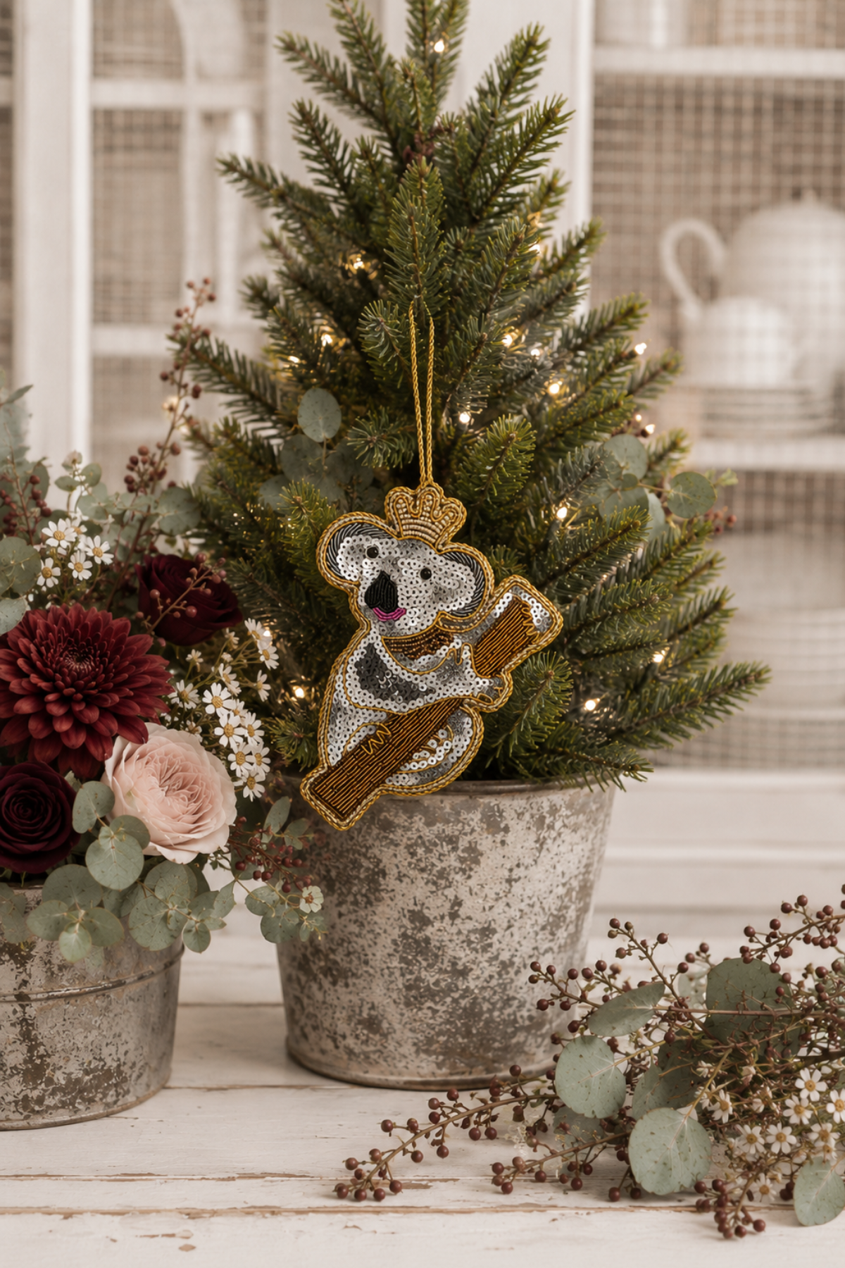 Kimi Koala Sequin Tree Decoration