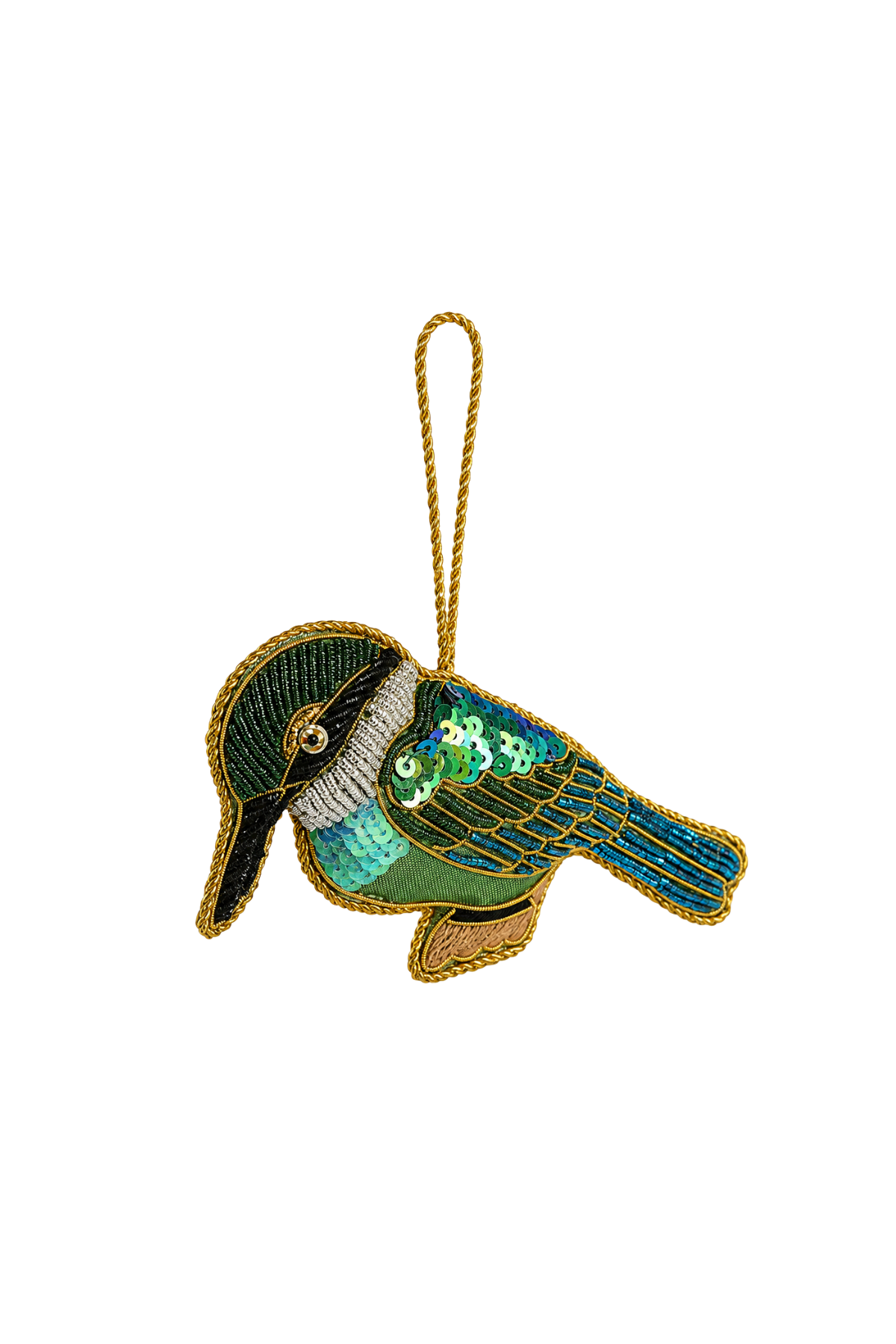 Kingfisher Sequin Tree Decoration