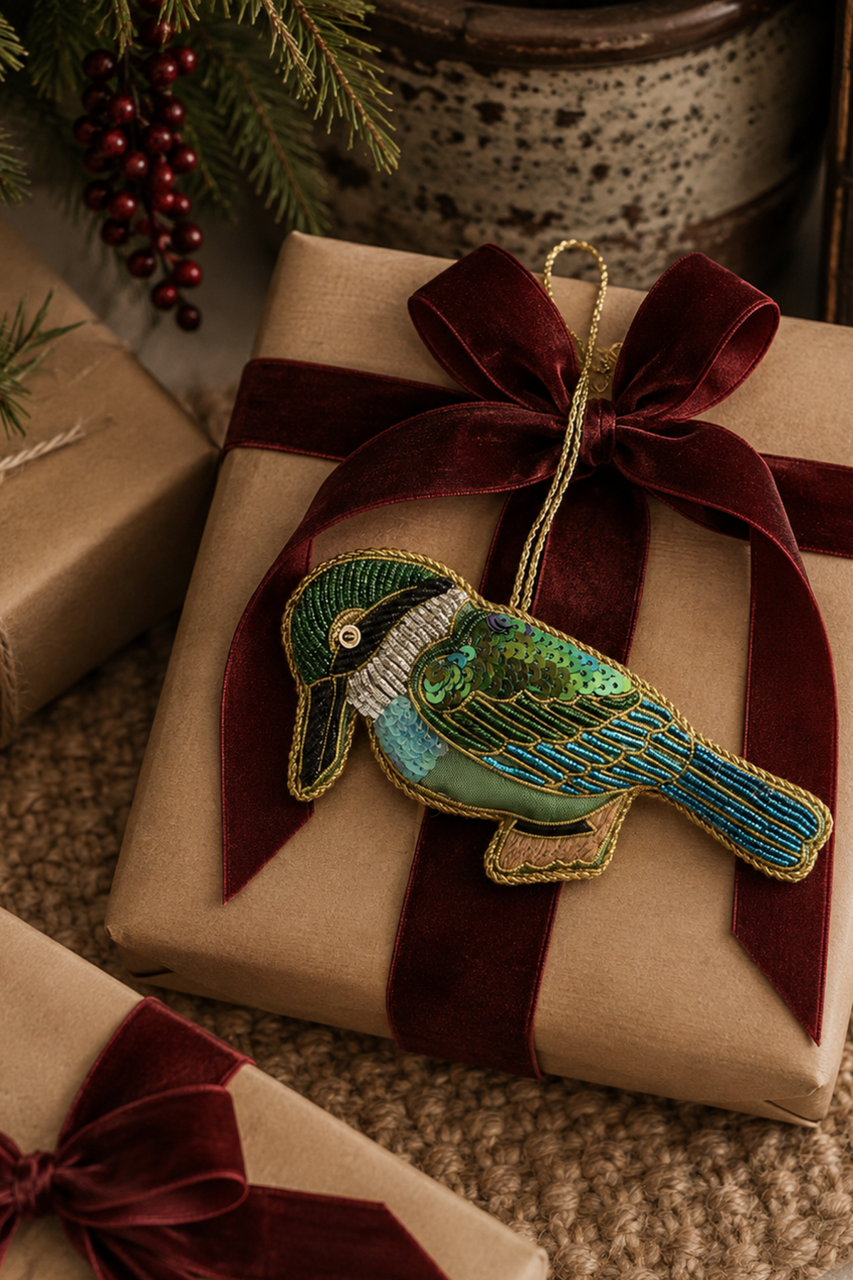 Kingfisher Sequin Tree Decoration