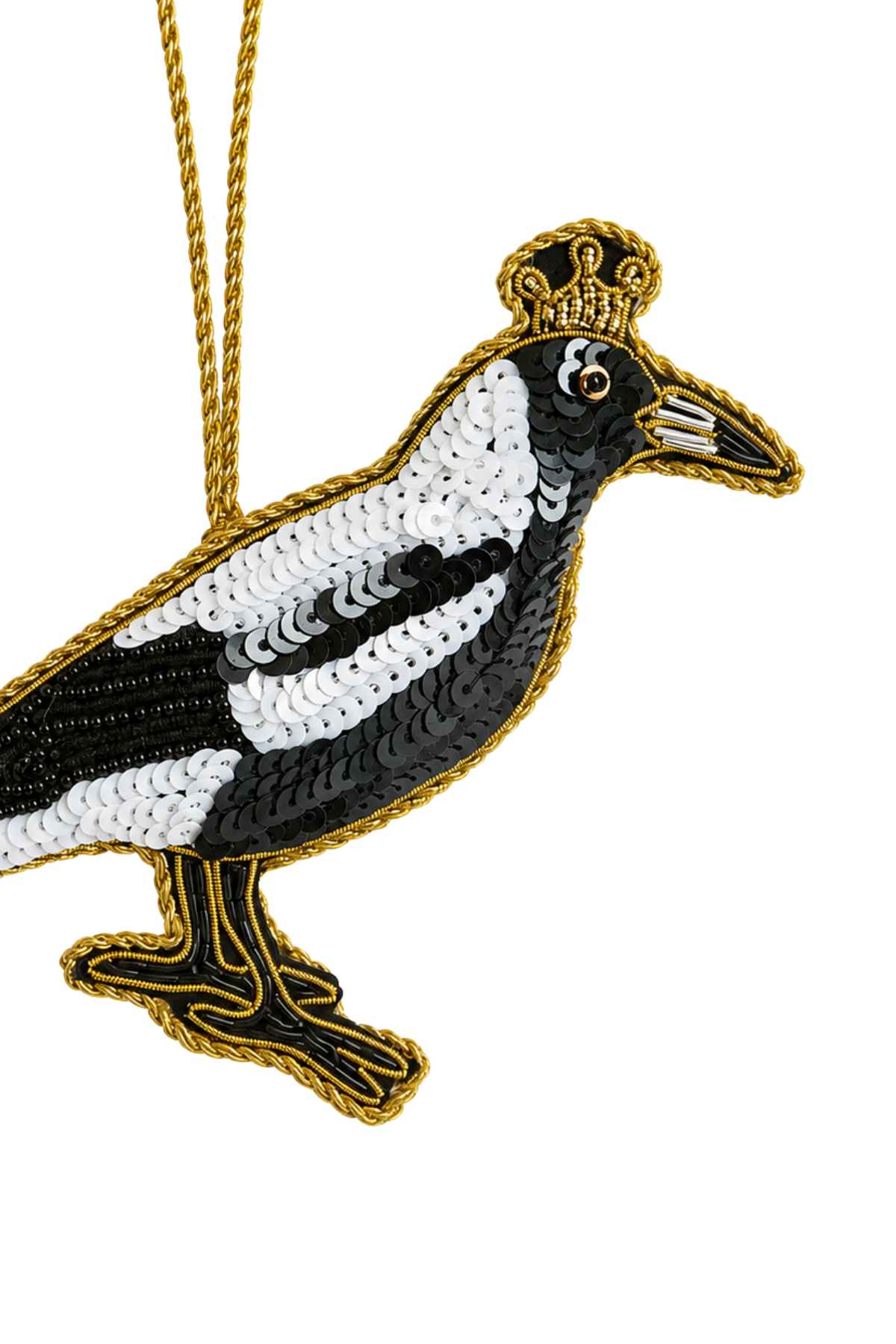 Magpie Sequin Tree Decoration