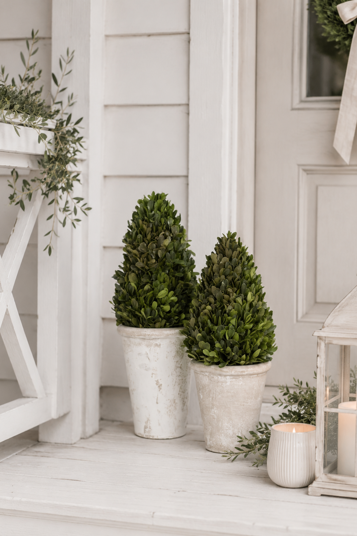 Preserved Boxwood Tree Topiary in Terracotta