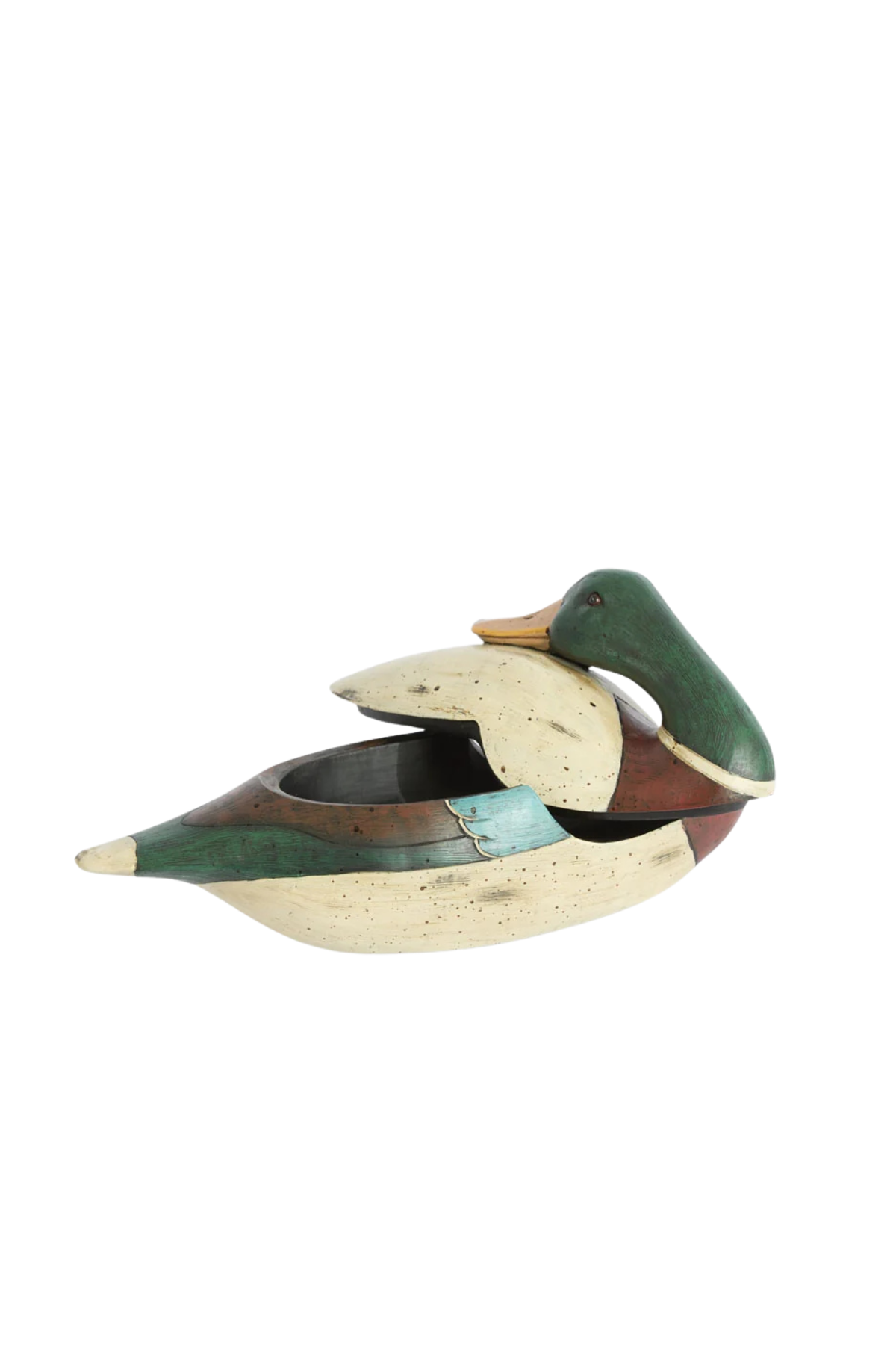 Willow Duck Sculpture Green