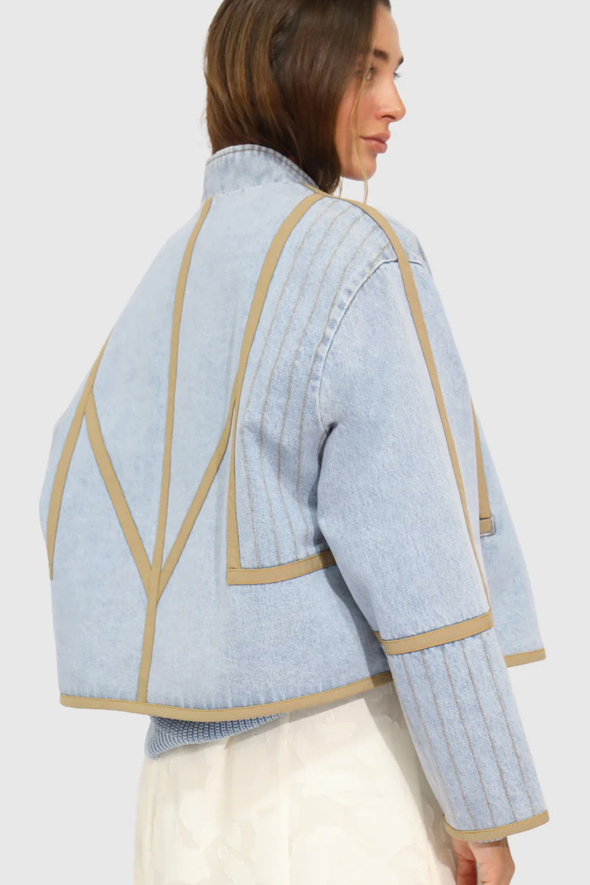 Free and Forward Quilted Denim Jacket