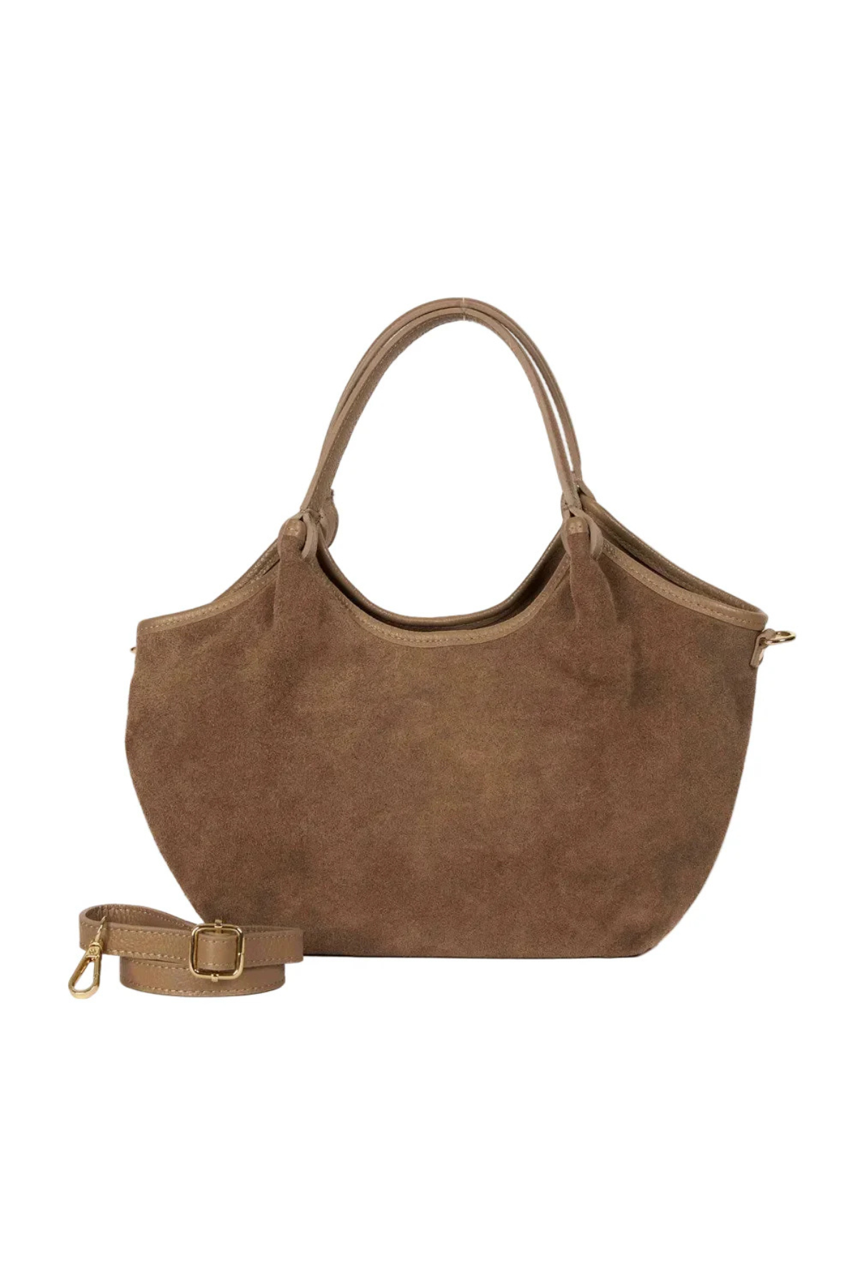 Hector Suede Bag Taupe Small