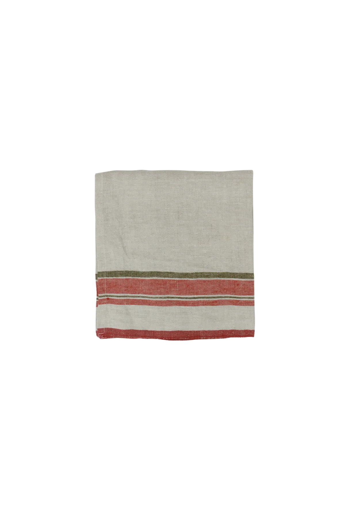 Red Selvedge Stripe Linen Napkin