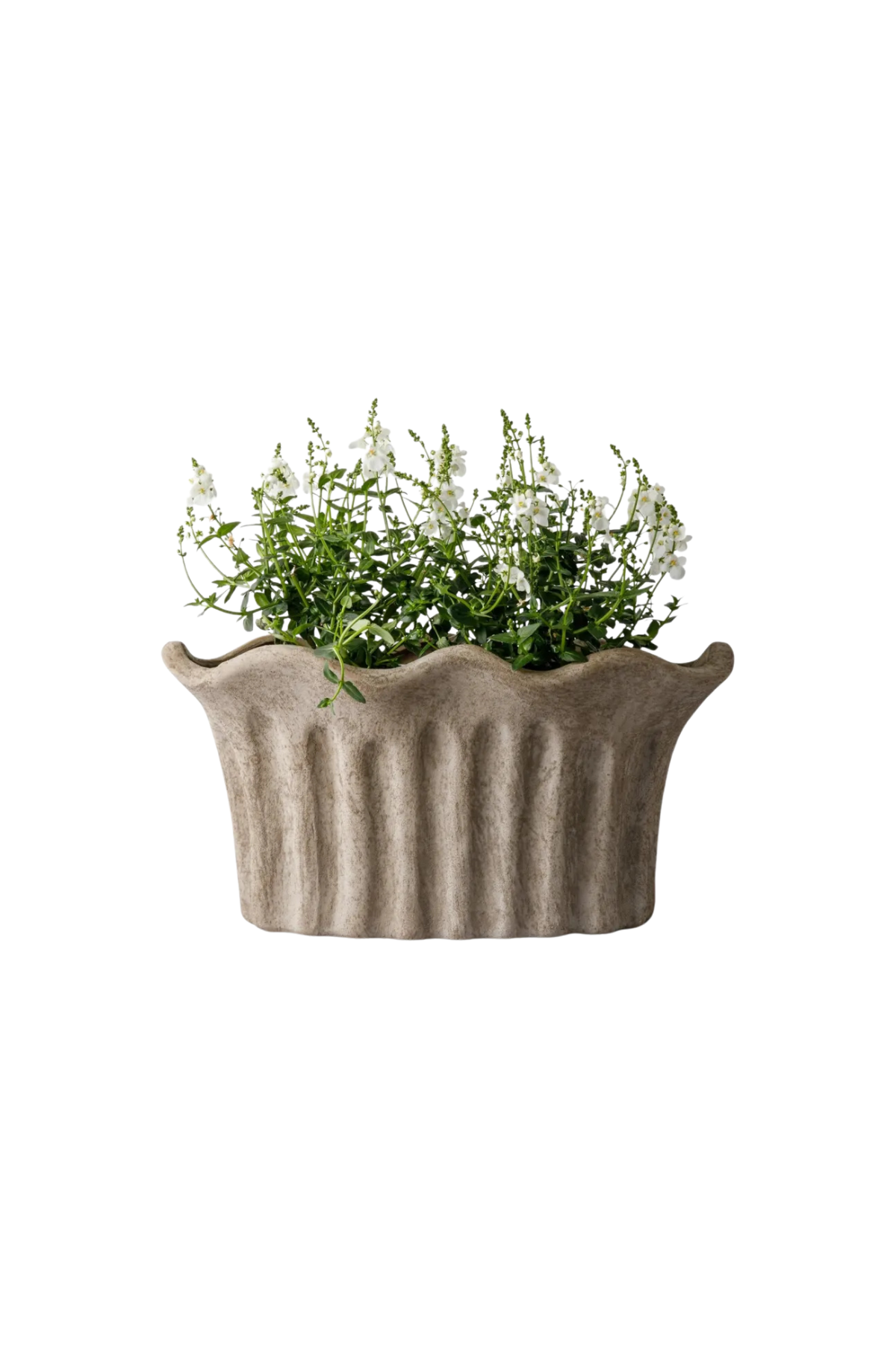Terra Fluted Oval Planter Large